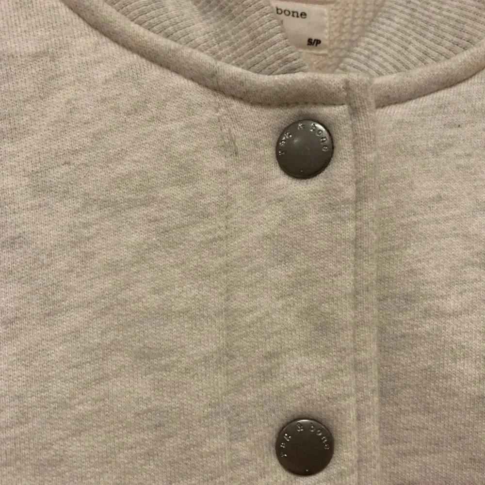 RAG & BONE EUC Ivory Sherpa Varsity Jacket Baseball - Picture 4 of 8